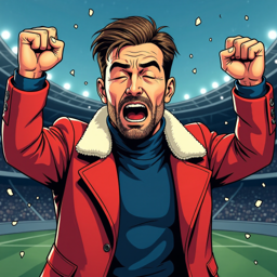 The Gaffer -- both arms up, correct pick